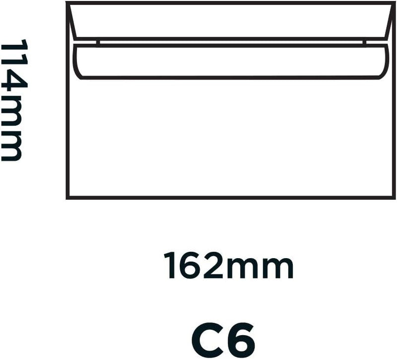 Blake Everyday Selbstklebende Briefumschläge, C6 (114 x 162 mm), Weiss, 1.000 Stück 2602 C6 114 x 16