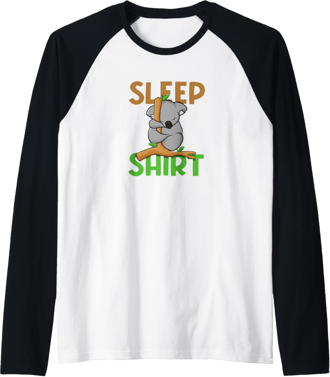 Persönliches Schlafshirt Koala mit Ast | Sleep Shirt Schlaf Raglan