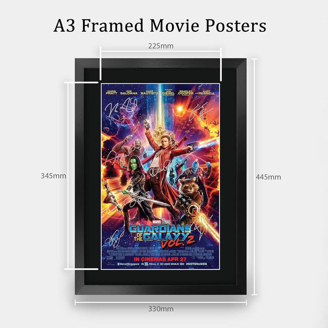 HWC Trading A3 FR Guardians of the Galaxy Vol 2 Chris Pratt und Cast Geschenke Printed Poster Autogr