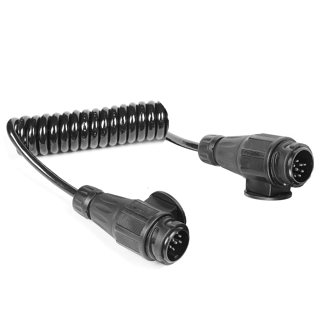 AGRISHOP Anhänger Verlängerungskabel Adapter13-Polig auf 13 Polig,1.8M Spiralkabel Anhänger 8 polig