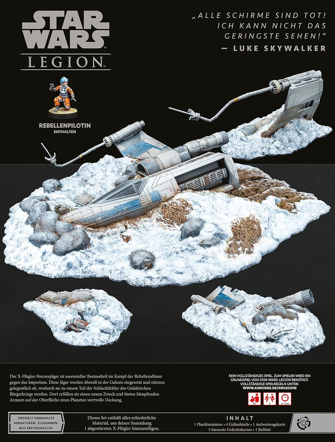 Asmodee | Atomic Mass Games | Star Wars: Legion – Abgestürzter X-Flügler | Erweiterung | Tabletop |