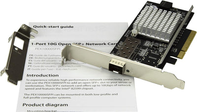 StarTech.com 1 Port 10G Open SFP+ Netzwerkkarte - PCIe - Intel Chip - MM/SM - PCI Express 10G NIC mi