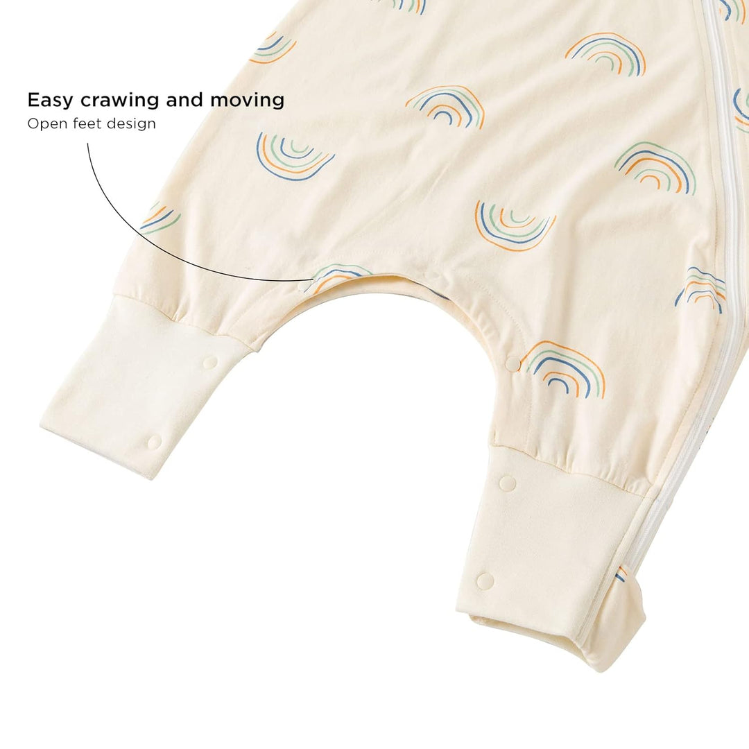 Duomiaomiao Baby Sommerschlafsack, Schlafsack mit füssen 0.5 tog, Dünne Sommer Schlafsack mit füssen
