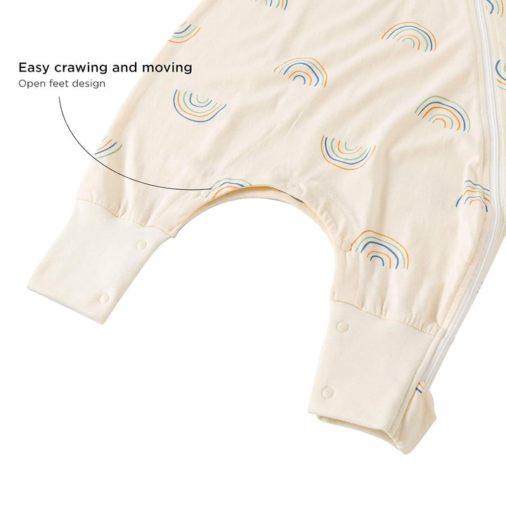 Duomiaomiao Baby Sommerschlafsack, Schlafsack mit füssen 0.5 tog, Dünne Sommer Schlafsack mit füssen