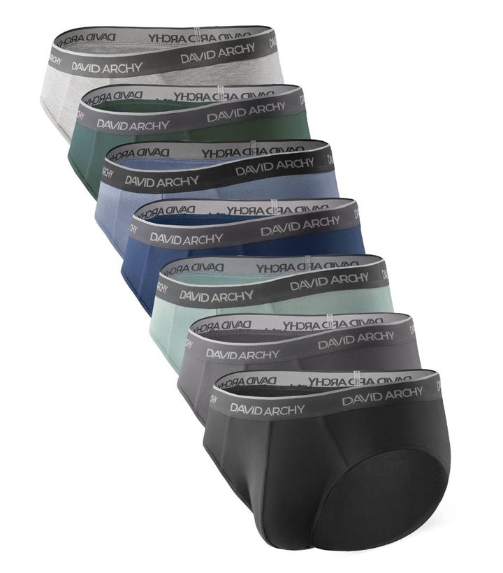 DAVID ARCHY 4/7er Pack Herren Slip Männer Slips Stretcken Unterwäsche Weich Ohne Etikett S A:7 Farbe