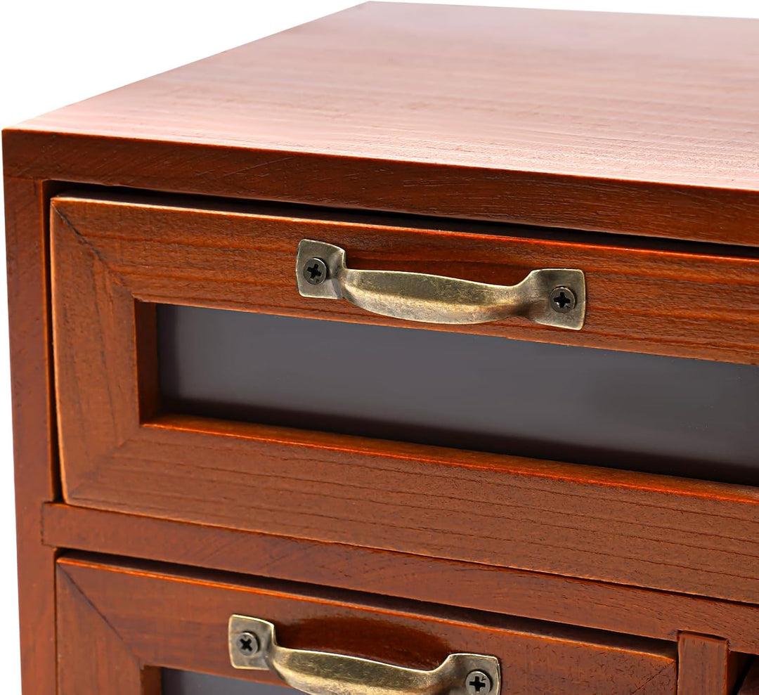 Schreibtisch Organizer Holz Aufbewahrungsschrank Mit 4 Schubladen FüR Zuhause Vintage Holzschubladen