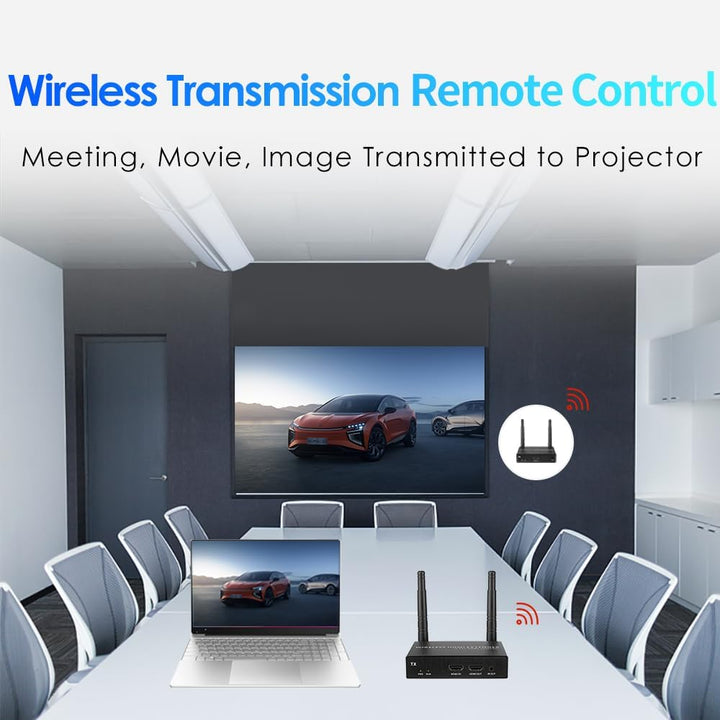 EXVIST 100M 1080P 60FPS Kabelloser HDMI Extender, nur 1x Empfänger, bis zu 328 Fuss, IR-Unterstützun