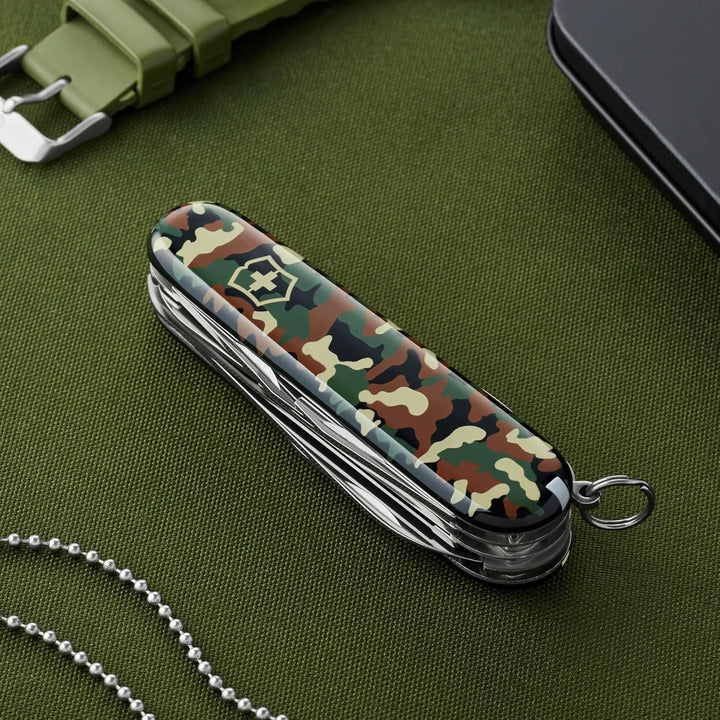 Victorinox Schweizer Taschenmesser Huntsman, Swiss Army Knife, Multitool, 15 Funktionen, Klinge, Kor