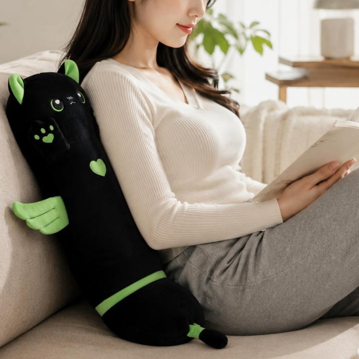 SNOWOLF Angell Cat Weiches Katze Kissen Plüsch Schlafkissen Baumwolle Kätzchen Kissen Kuschelig Gefü