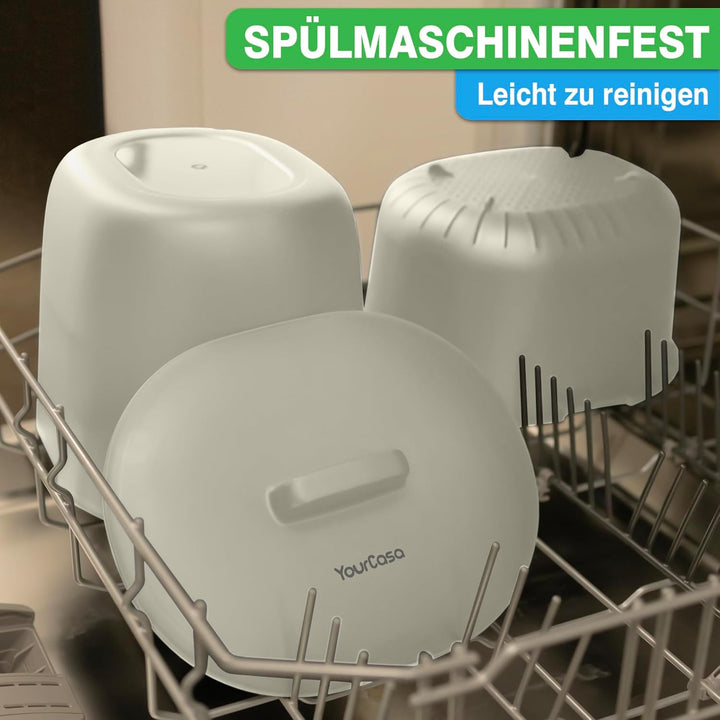 YourCasa Biomülleimer Küche 3,6L - Komposteimer für alltäglichen Biomüll Behälter Spülmaschinenfest