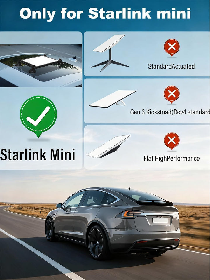Starlink Mini Halterung,Saugnapfhalterung für Starlink Mini, vibro,dämpfendes Silikon, Premium ABS,
