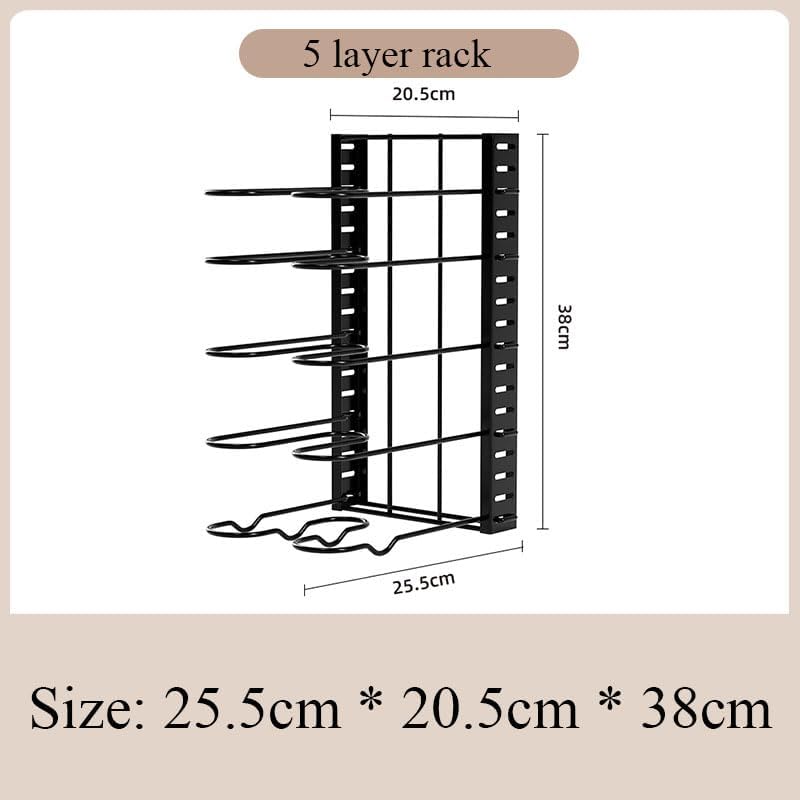 Metall Topf Halter Rack Multi Layers Einstellbare Arbeitsplatte Topf und Pfanne Speicher Rack Standi