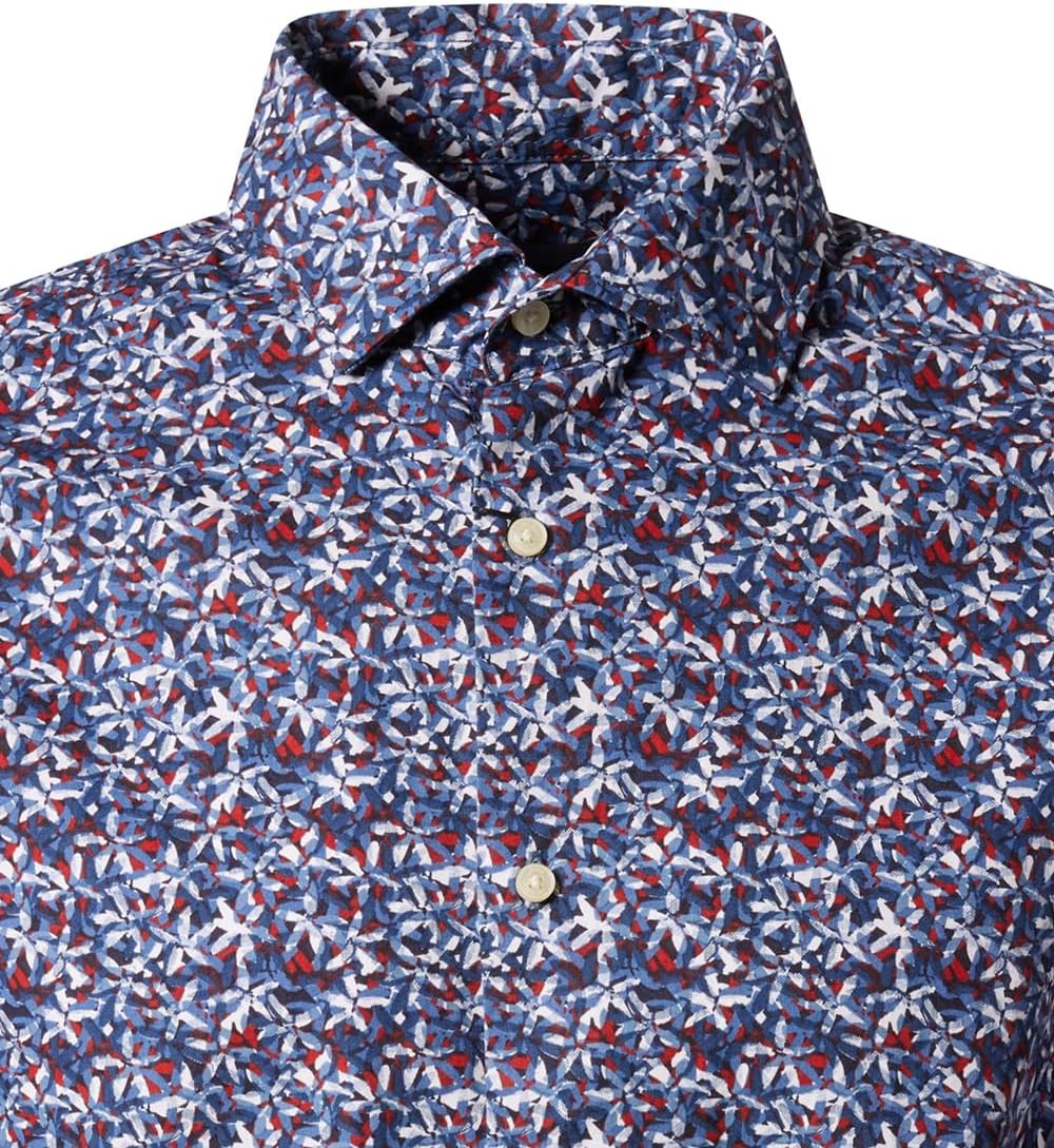 Pierre Cardin Herren Oberhemd Langarm Hemd | Männer Hemd | kariert | Modern Fit M Marine 6000, M Mar