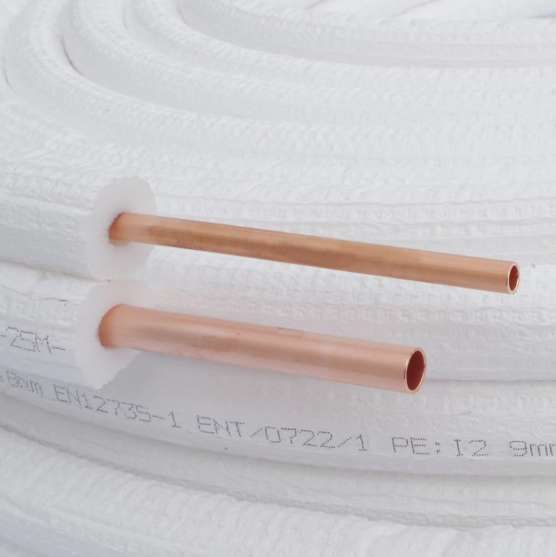 Kolor Kältemittelleitung Kupferrohr 1/4" 3/8" 1m bis 25m Klimaanlage Wärmepumpe R32 R410A R470C Kupf