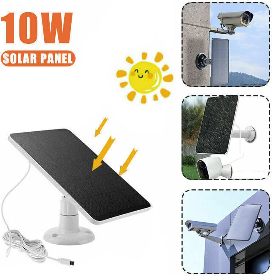Solarpanel für Kamera, Kamera-Solarpanel-Ladegerät Typ C Ausgang 10W Cam-Akkuladegerät für Geräte