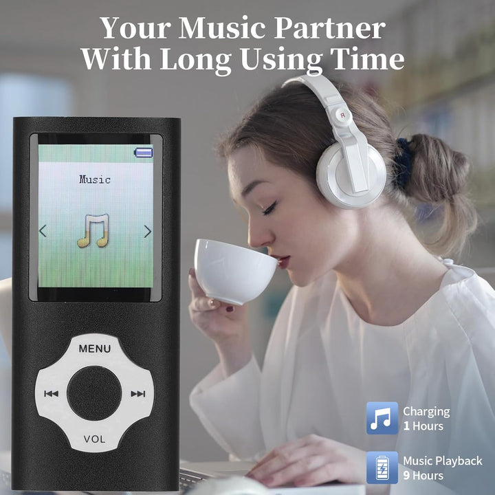 Bewinner MP3 -MP4 -Player mit Bluetooth und WiFi, Tragbarer Verlustfreier Sound MP3, HiFi Sound 1.8i