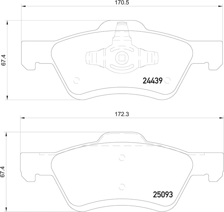 Brembo P24159 Vordere Bremsbeläge, Anzahl 4