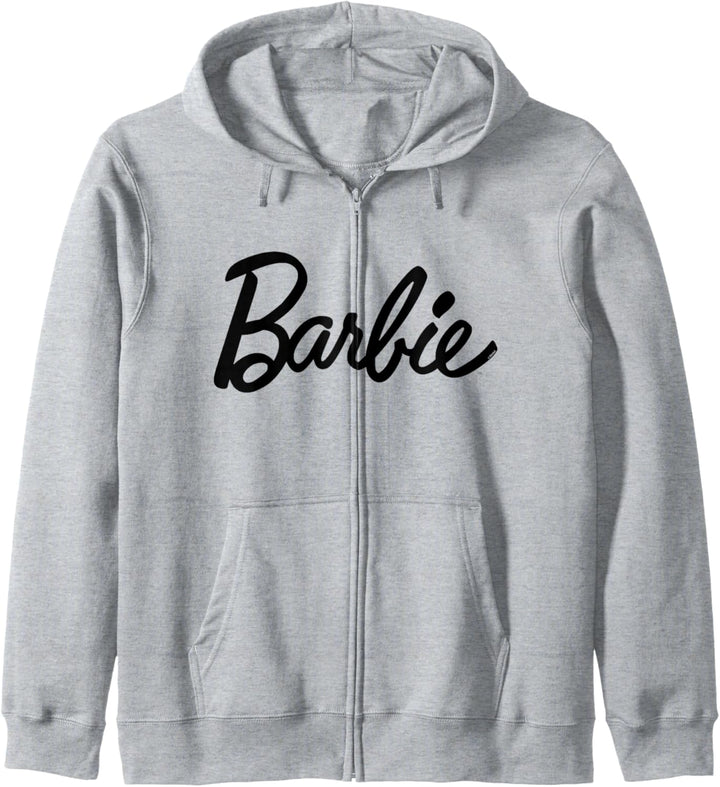Barbie Sweatshirt Damen, offizielles Logo, Schwarz Kapuzenjacke