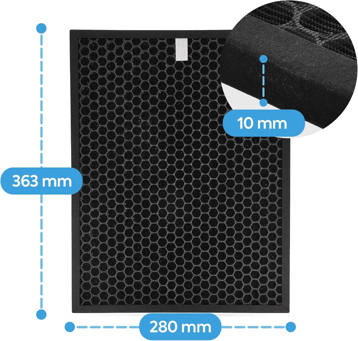 FILTERLUX® 3 PACK 1X HEPA FILTER 1XAKTIVKOHLEFILTE 1XLUFTBEFEUCHTER FILTER FÜR P.HILIPS AC2729 | Zub