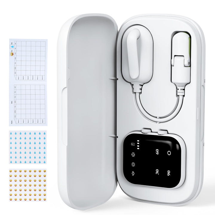 Wireless Bettwetting Alarm für Jungen und Mädchen, USB-C Wiederaufladbare Bettnässer Alarm mit 3 Eri