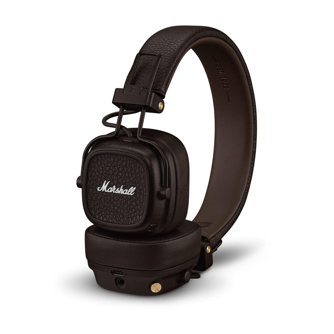 Marshall Major V Bluetooth Kopfhörer, 100 Stunden Spielzeit – Braun Brown, Brown