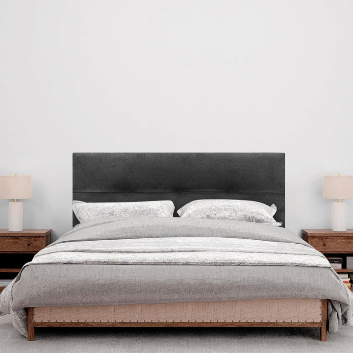 DHOME Kopfteil aus Kunstleder oder Stoff AQUALINE Pro Kopfteil Polsterkopfteil Luxusbett (Stoff Schw