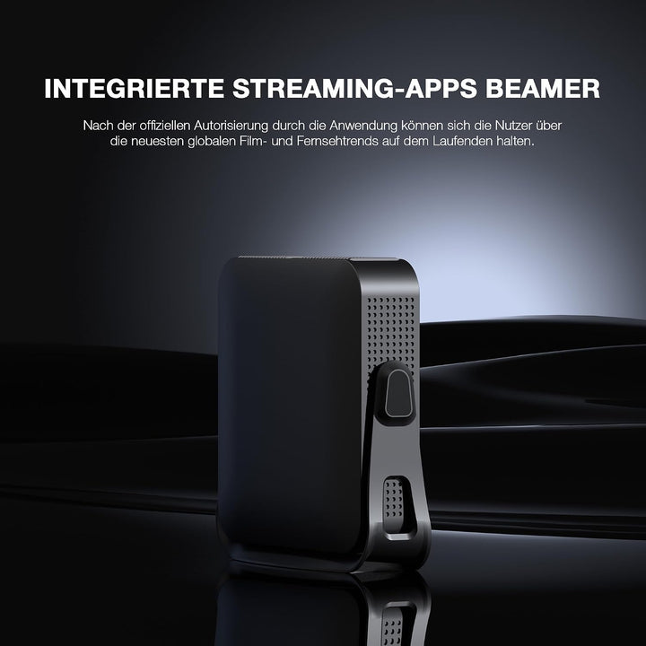 Smart Beamer【2800ANSI ＆ Offizielle App】 Mini Projektor mit Autofokus ＆Trapezkorrektur,VISSPL 1080P F
