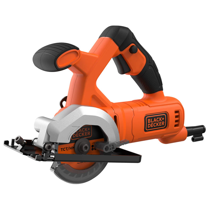 Black+Decker Kompakt-Handkreissäge (400 Watt, mit Zweithandgriff, werkzeuglose Schnitttiefenverstell