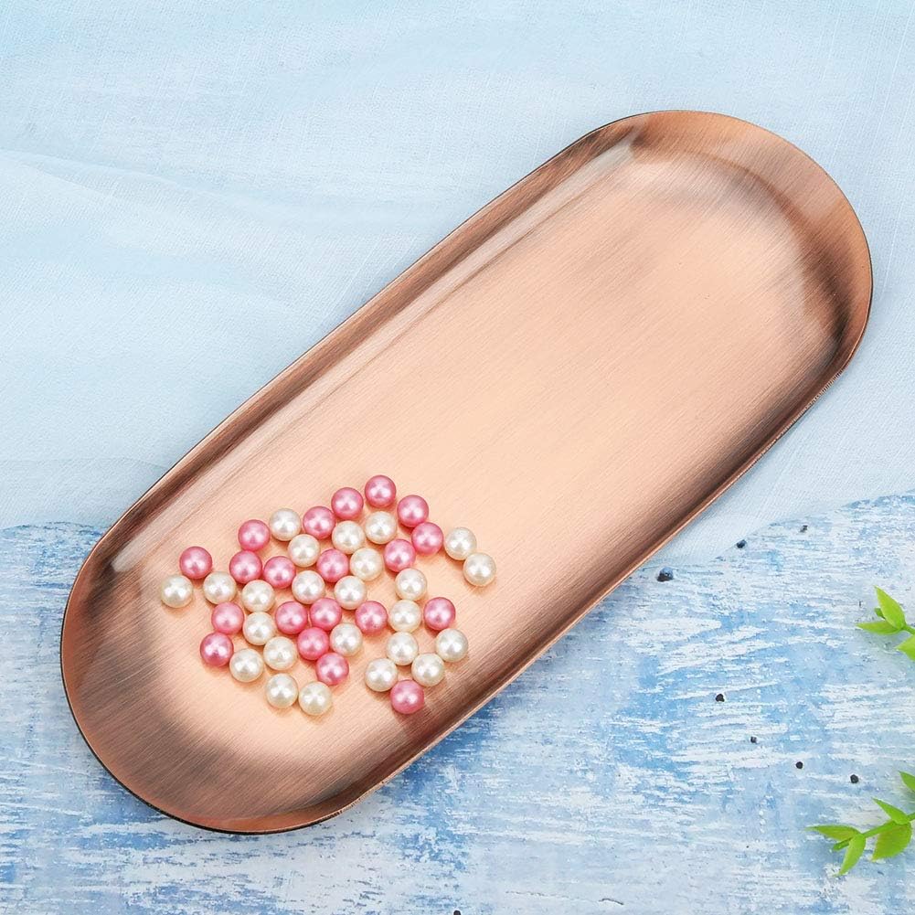 Jeanoko 430 Edelstahl-Aufbewahrungstablett, Glatte Linien, Schreibtisch-Dekor-Organizer, 23 X 9,4 cm