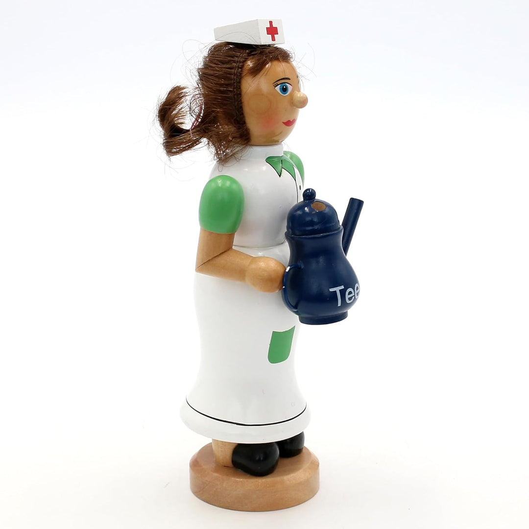 Dekohelden24 Räuchermann als Krankenschwester, ca.19 cm, Krankenschwester