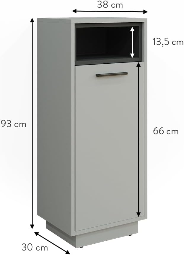 Vicco "Beatrice, Grau/Anthrazit, 38 x 93 cm, Grau