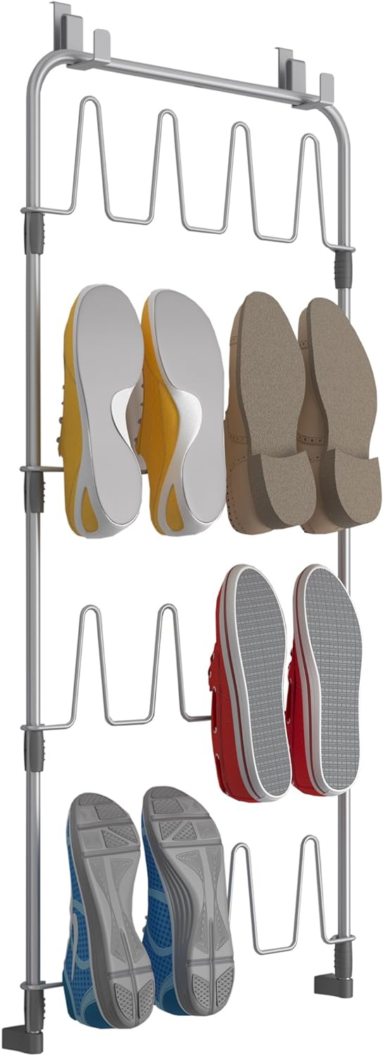 Metaltex Türregal für Schuhe, Silber, 103 x 5 x 45 cm