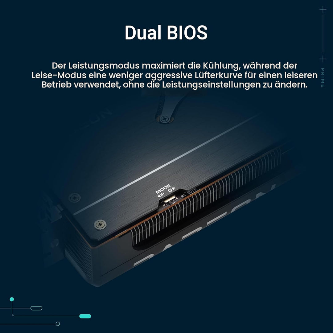 ASUS Prime Radeon RX 9070 XT OC Edition 16GB GDDR6 Gaming Grafikkarte (AMD Radeon Radeon RX9070XT, P
