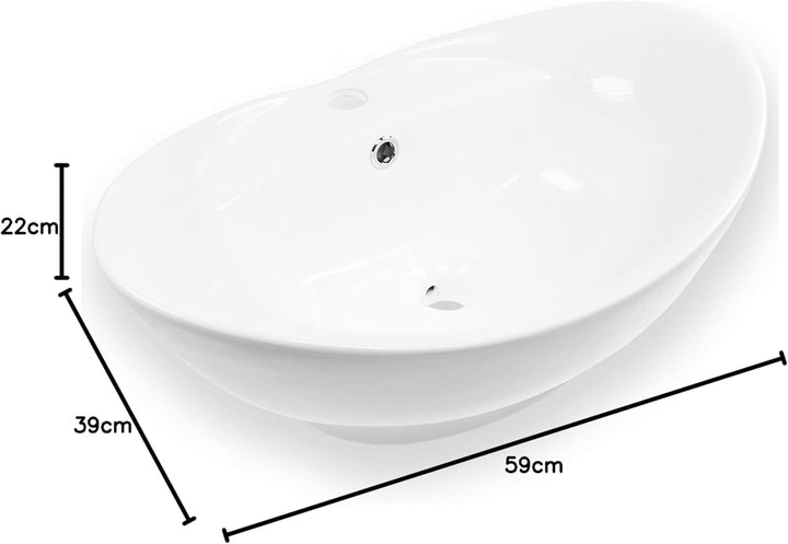 Art-of-Baan® Design-Waschbecken aus Keramik I hochwertiges Handwaschbecken mit Lotus-Effekt I kleine