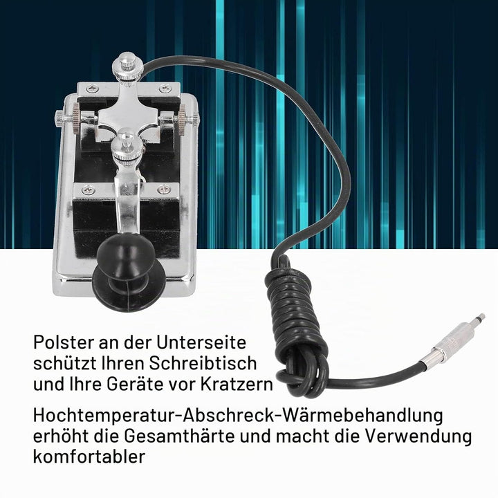 Morsecode CW Telegraph Edelstahl K 4 Handtaste Kurzwellenradio Morse CW Telegraph K4 Key Radiokommun
