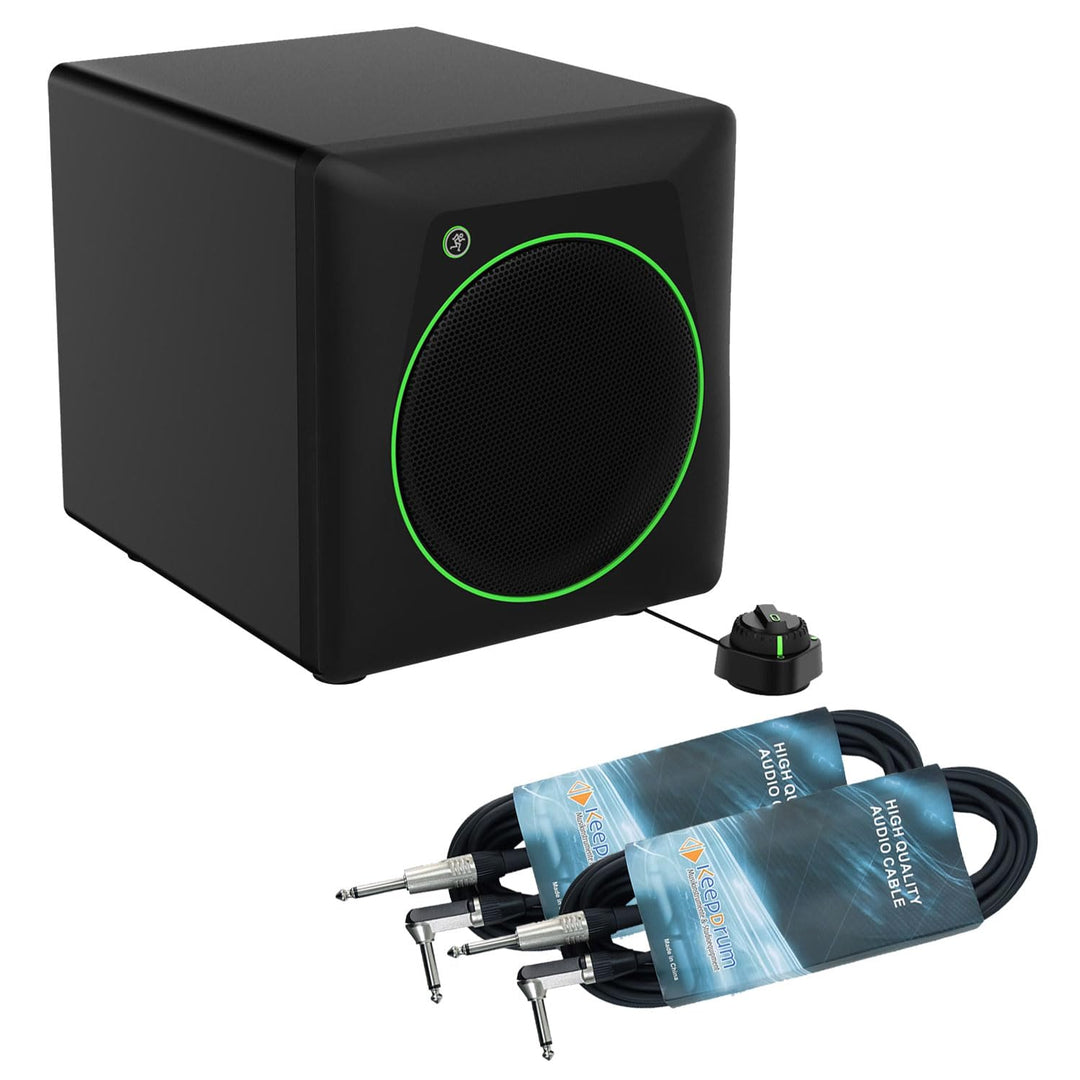 Mackie CR8SBT aktiver Bluetooth-Subwoofer + 2X keepdrum Klinkenkabel