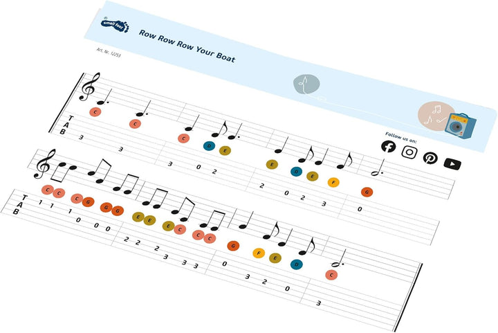 small foot Gitarre "Groovy Beats" Instrument für Kinder, musikalische Früherziehung, ab 3 Jahren, 12