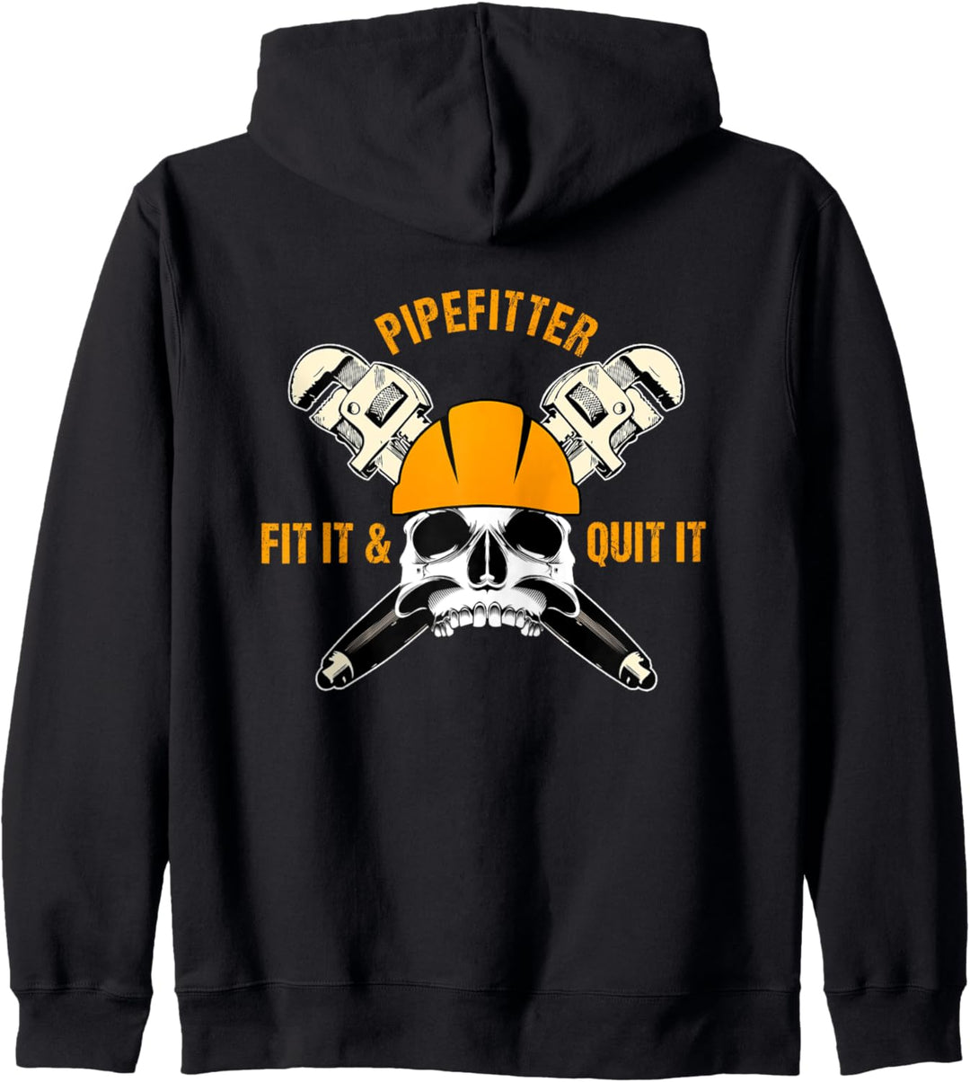 Pipefitter Design auf der Rückseite der Kleidung Kapuzenjacke
