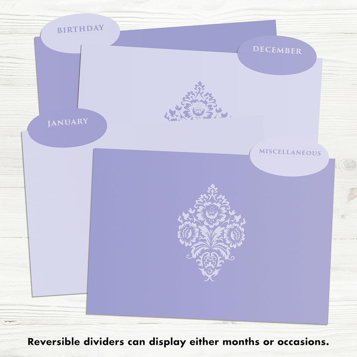 Designer greetings 711-00005-000 Grusskarten-Organizer-Box mit Trennwänden und Kalender, dekoratives