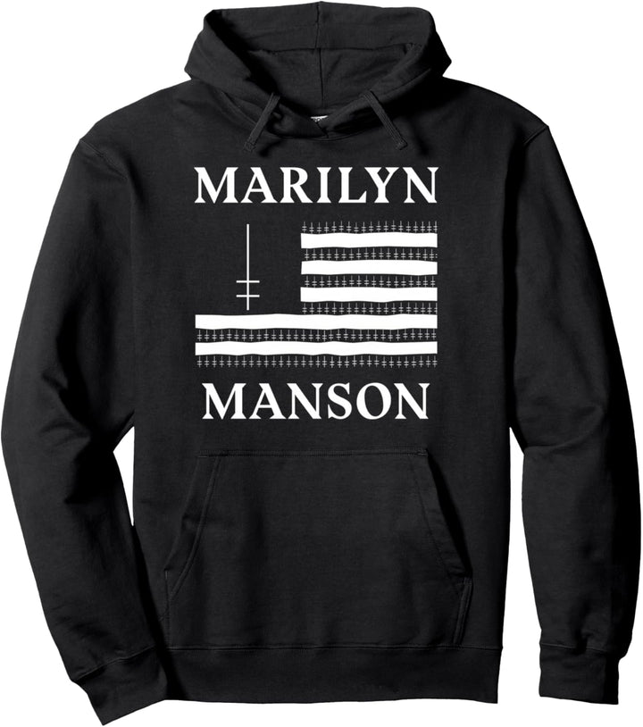 Marilyn Manson – Flag and Logo Pullover Hoodie