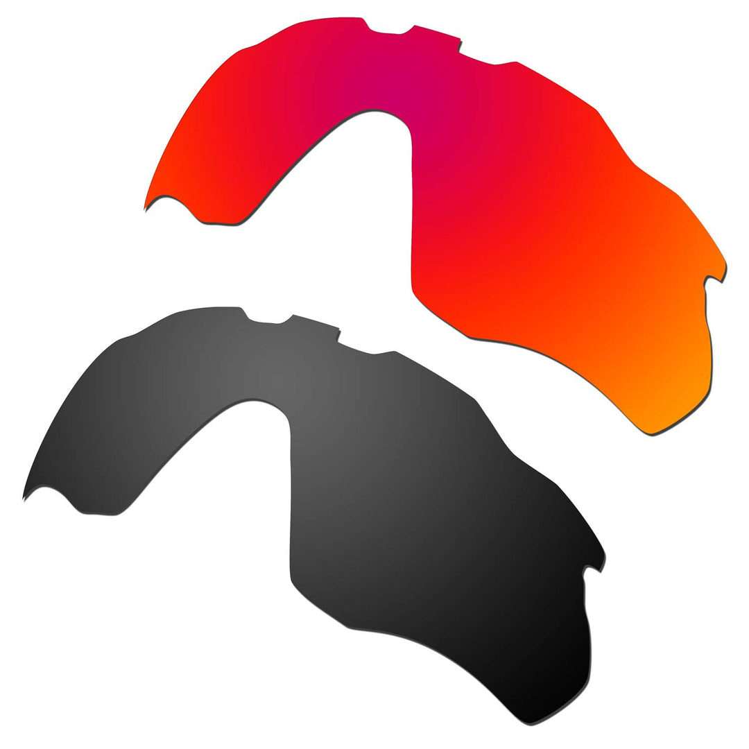 HKUCO verstärken Männer Ersatzgläser für Oakley Radar Pace Rot/Schwarz Sunglasses