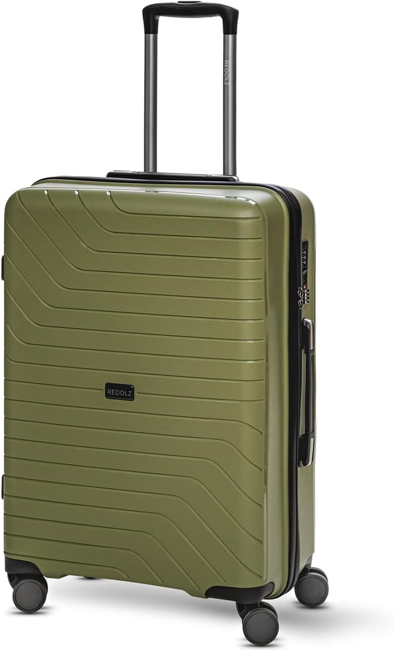 REDOLZ Hartschalen Check-in Koffer | Mittelgrosser M Trolley 44 x 26 x 67 cm aus hochwertigem, leich