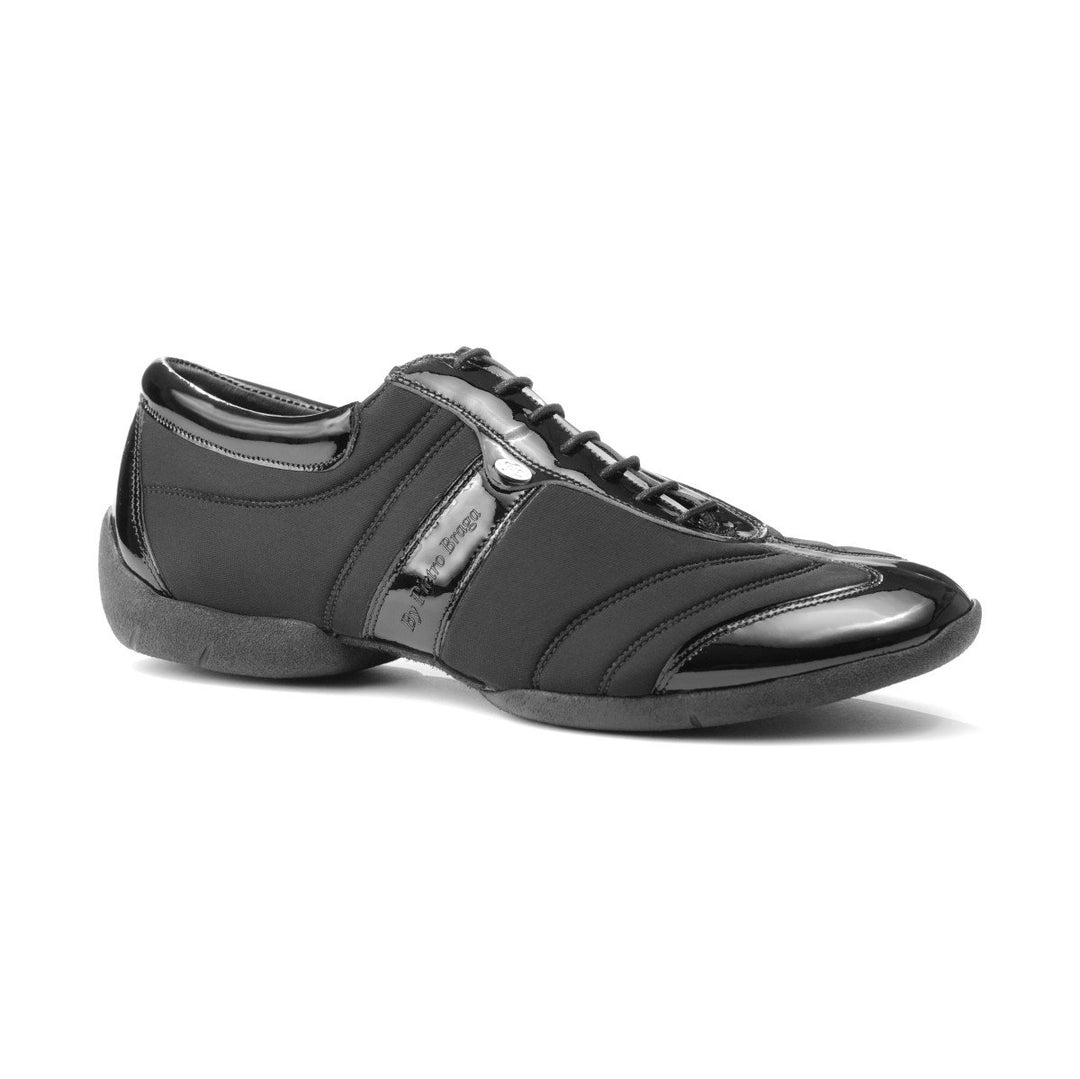 Portdance Herren Sneakers/Dance Sneakers PD Pietro Premium - Lycra/Lack Schwarz - Sneaker Sohle 45 E