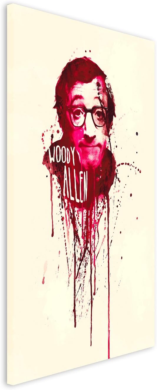 Paul Sinus Art Woody Allen 90x 60cm Keilrahmenbild Kunstbild Aquarell Art Wandbild auf Leinwand fert