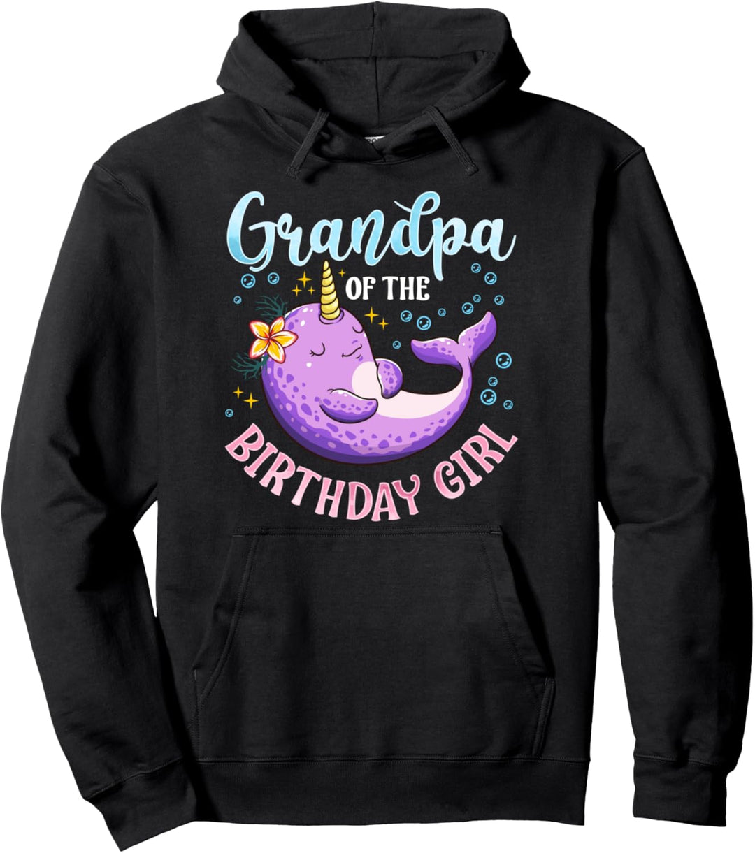Narwal Birthday Girl Party liefert Opa passendes Kostüm Pullover Hoodie