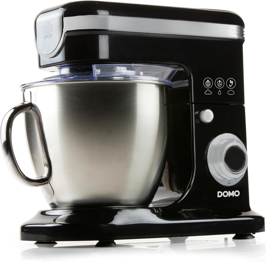 Domo DO1023KR Küchenmaschine 6 l - 1200 W - schwarz/silber