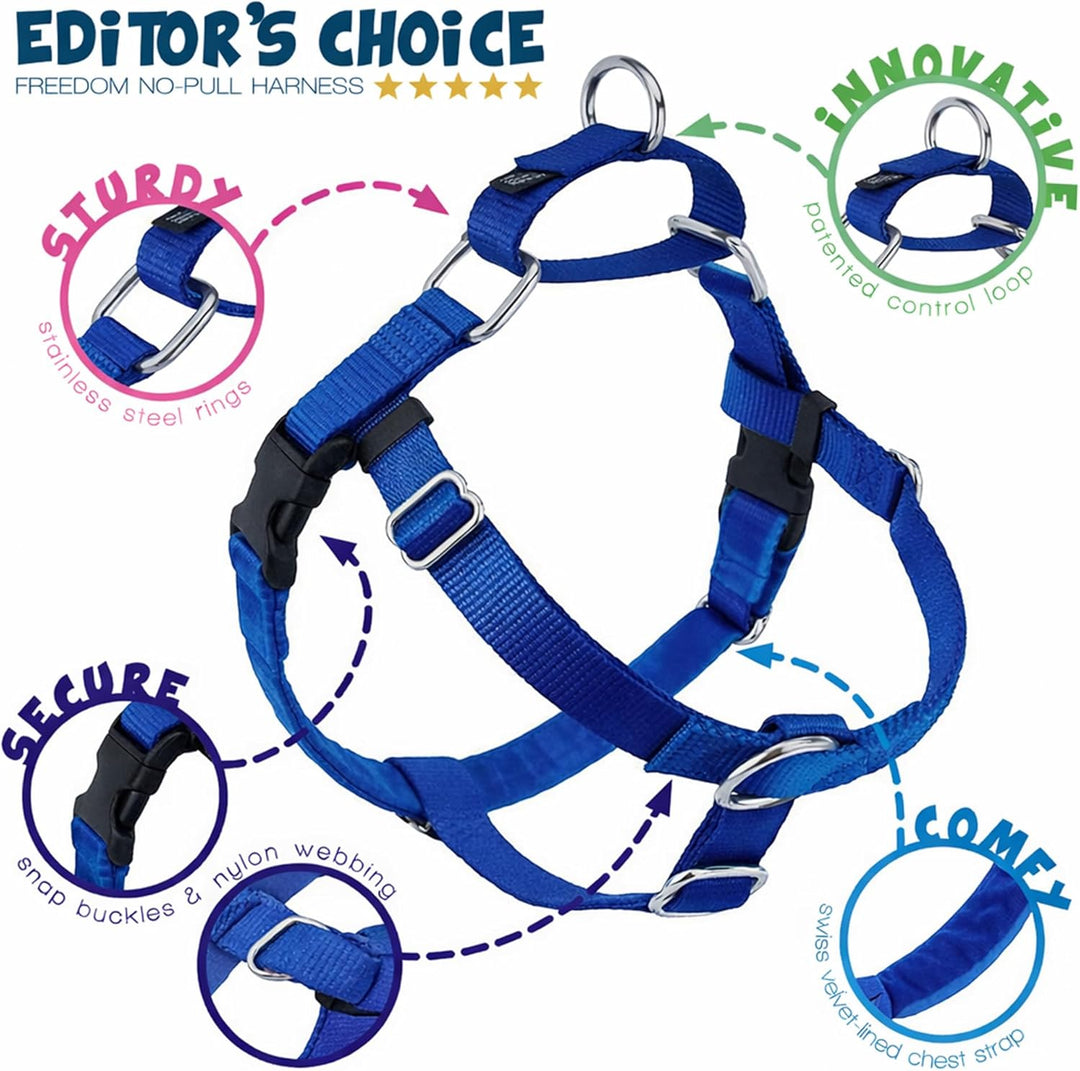 2 Hounds Design 859131002687 No-Pull Dog Harness with Leash, XL, (1 Zoll Wide), Royal Blue, Royal Bl
