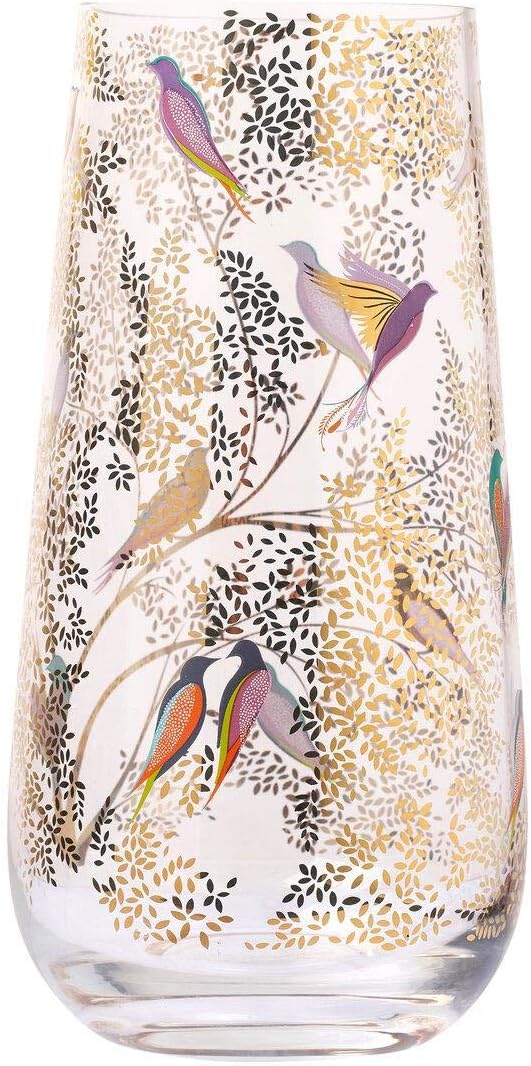 Sara Miller SM79259-XD Portmeirion Mittelgrosse Vase Chelsea Collection Vogel im Baum, Porzellan Ein