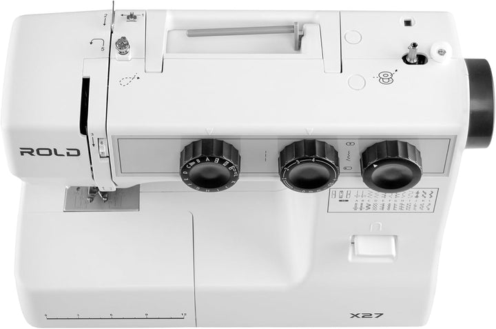 ROLD X27 Mechanische Nähmaschine mit Servomotor – 25 Stichprogramme, Automatischer Nadeleinfädler, L