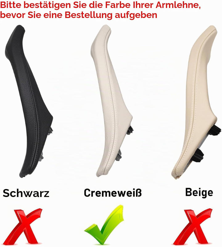 TTCR-II Kompatibel mit Türgriff BMW 5er F10/F11 Türgriff Innen Links Leder,Innentürgriff,Türgriffble